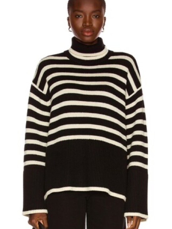 Toteme Sweaters - TOTEME Signature Stripe Turtleneck Sweater